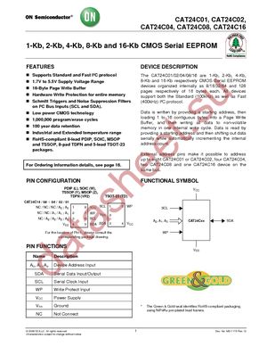 CAT24C02YI-G datasheet  